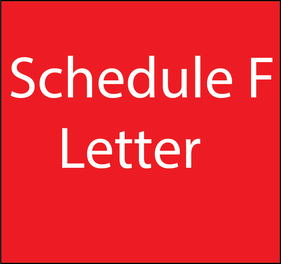 Schedule F Letter
